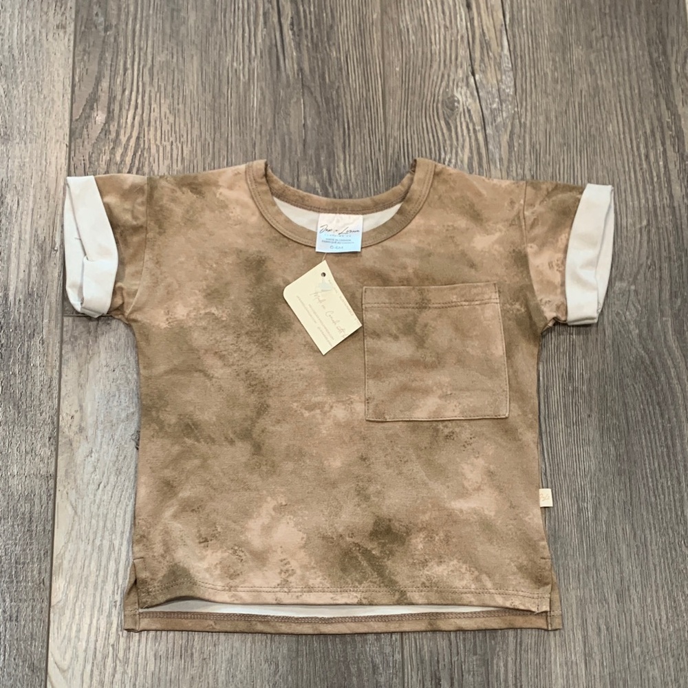 Jax & Lennon Kids Tan Tye Dye T-Shirt with Pocket